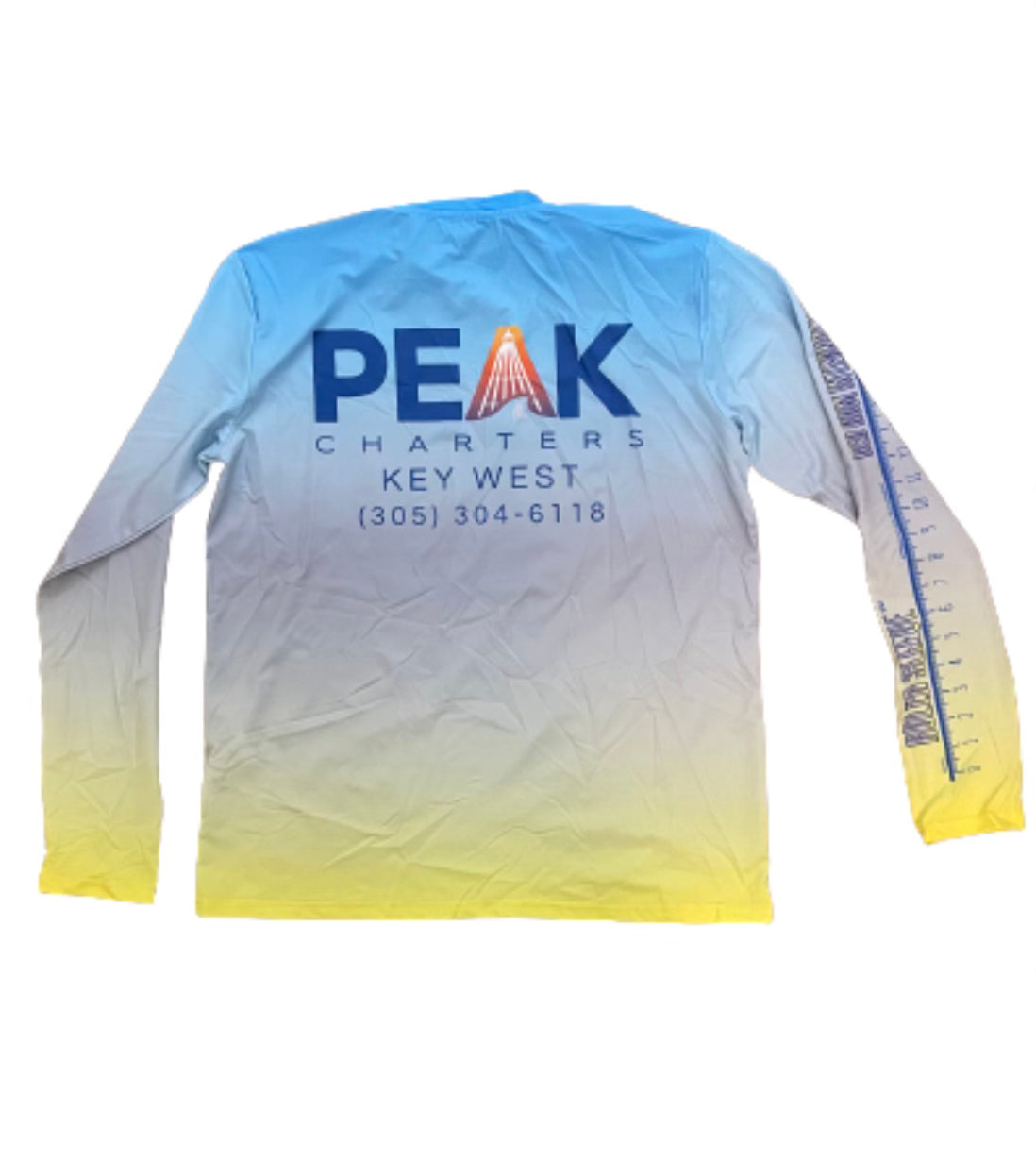 Performance Long sleeve Fishing Shirt - Blue & Yellow – Peak Charters Key  West
