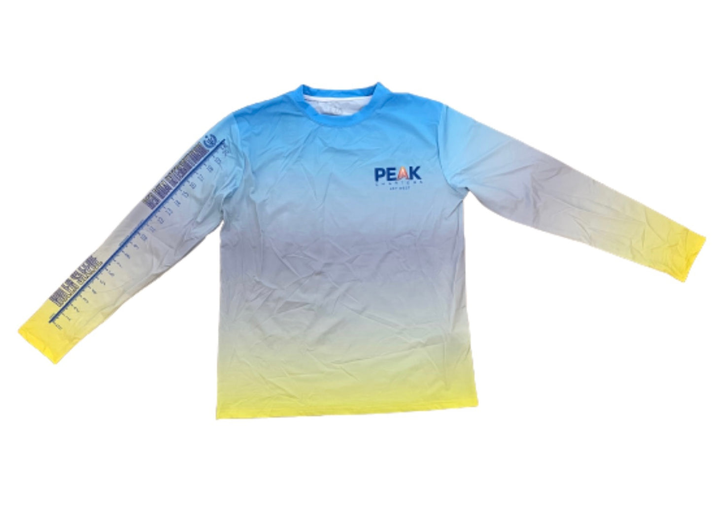 Performance Long sleeve Fishing Shirt - Blue & Yellow